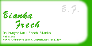 bianka frech business card